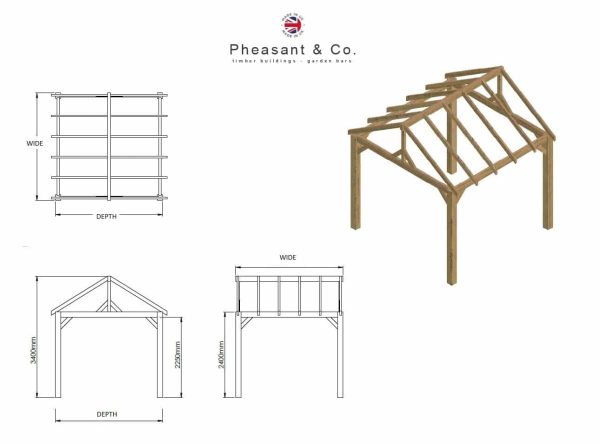 Wooden Gazebo Kit - Hot Tub Gazebo and BBQ Shelter - Image 6