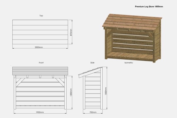 Wooden Log Store - Large - Image 3