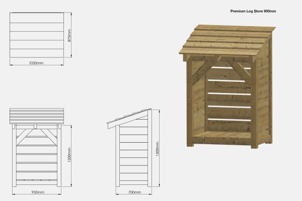 Small Wooden Log Store - Image 2