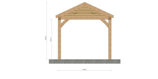 Wooden BBQ Shelter - Oak Gazebo Kit - Image 5