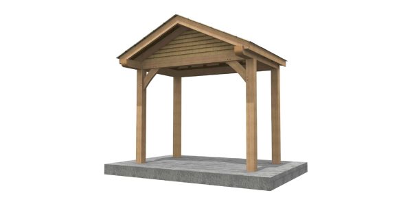 Wooden BBQ Shelter - Oak Gazebo Kit - Image 4