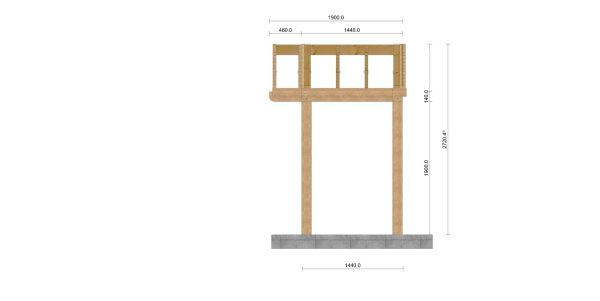 Wooden BBQ Shelter - Oak Gazebo Kit - Image 3