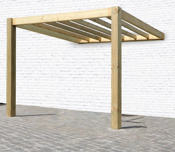 THE CUBE LEAN-TO Wooden Roof Gazebo - Image 2