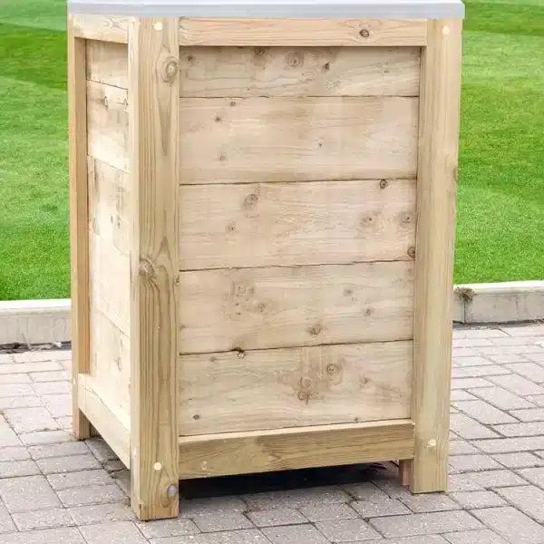 Outdoor Rustic Kitchen Cabinet with Shelf And 1 Door 600mm Wide - Image 4