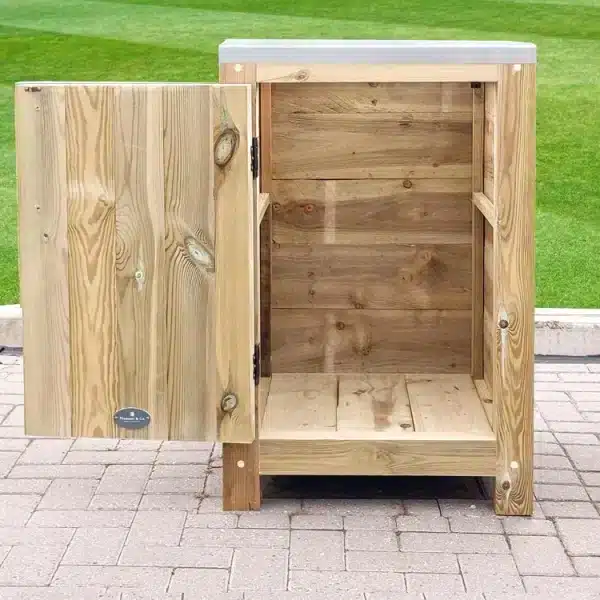 Outdoor Rustic Kitchen Cabinet with Shelf And 1 Door 600mm Wide - Image 5